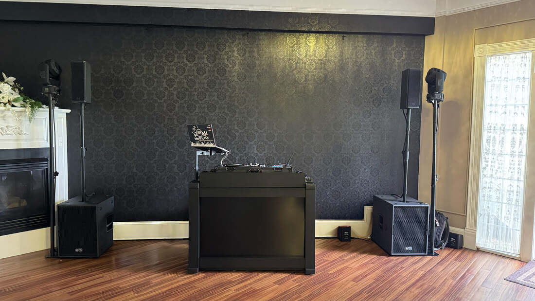 DJ setup at Bowling Brook Mansion