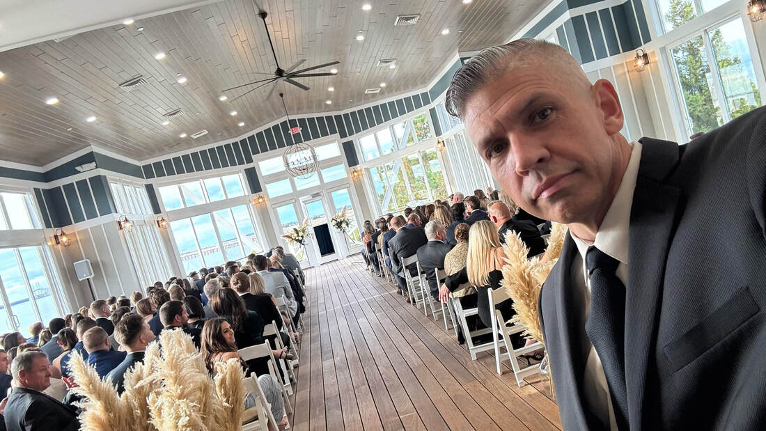 Wedding ceremony at Chesapeake Bay Beach Club