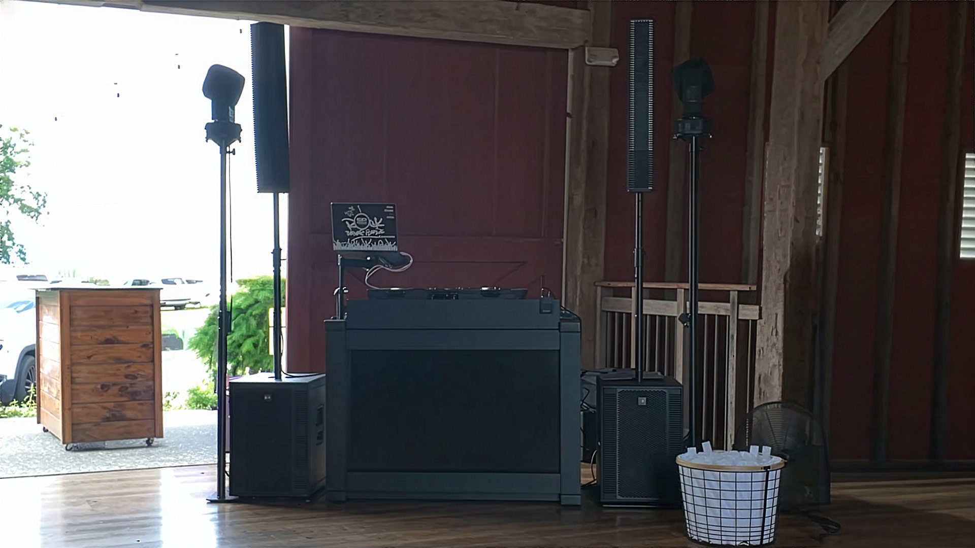 DJ setup at Dulany's Overlook